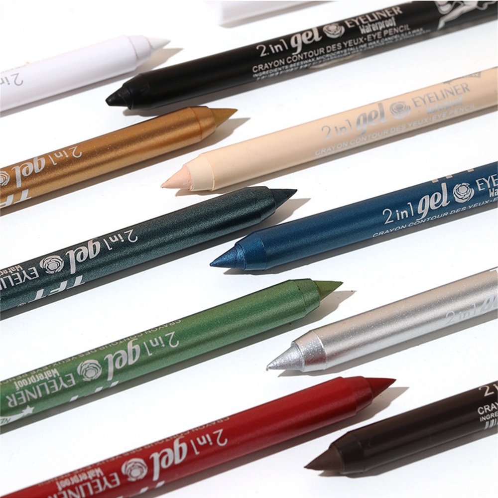 EELHOE Tft 10 Màu Bút Kẻ Mắt Lâu Trôi Sắc Tố Màu Sắc Không Thấm Nước Màu Xanh Đen Trắng Gel Kẻ Mắt Trang Điểm Mắt Mỹ Phẩm Làm Đẹp miiki_vn