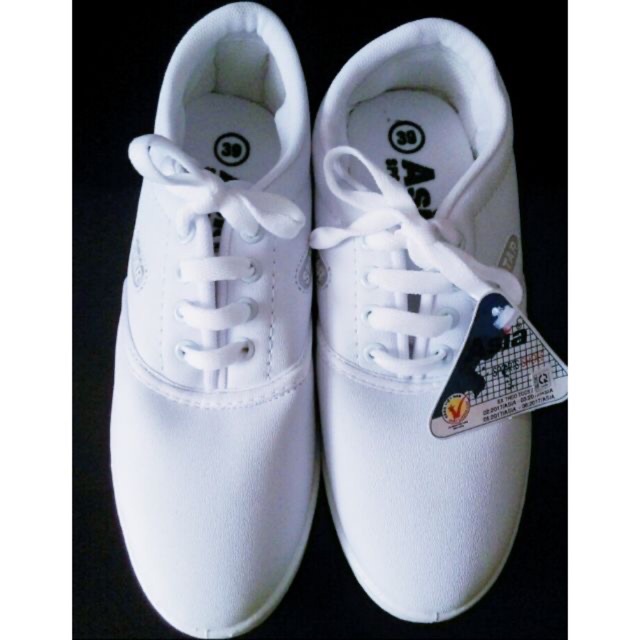 GIÀY ASIA XI NỮ TRẮNG W001STAR - GIÀY XI TRẮNG HỌC SINH - GIÀY GIÁ RẺ - SIZE 35-40