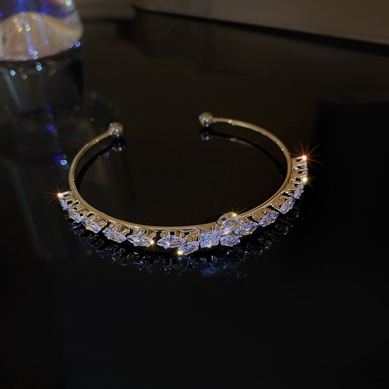 Thời Trang Vòng Tay Hở Đính Đá zircon Hình Nơ Xinh Xắn