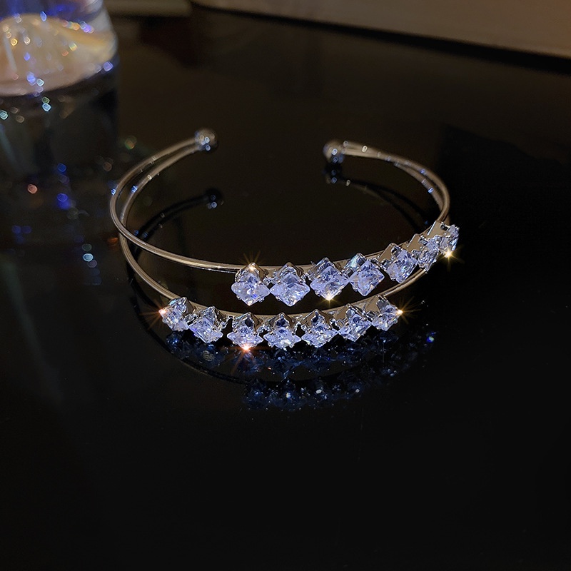 Thời Trang Vòng Tay Hở Đính Đá zircon Hình Nơ Xinh Xắn