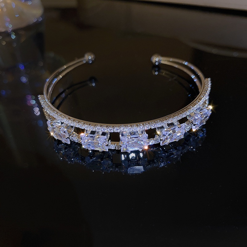 Thời Trang Vòng Tay Hở Đính Đá zircon Hình Nơ Xinh Xắn