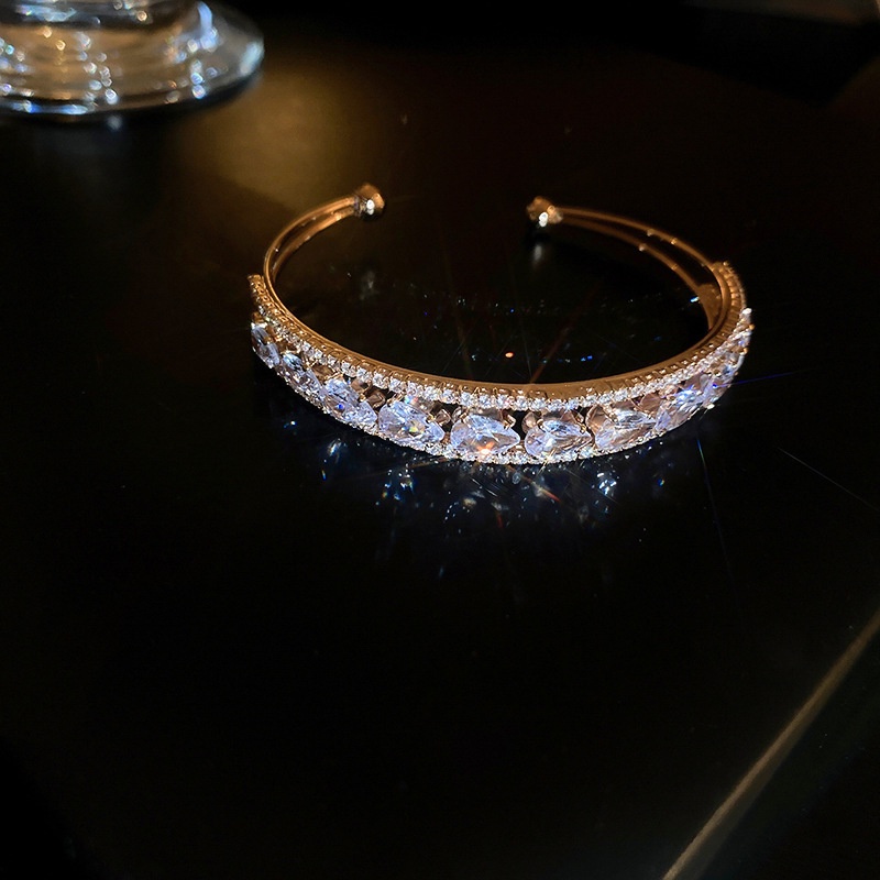 Thời Trang Vòng Tay Hở Đính Đá zircon Hình Nơ Xinh Xắn
