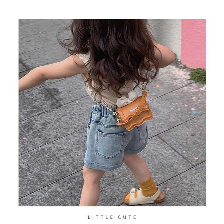 Túi Đeo Chéo mini Đính Nơ Phong Cách Hàn Quốc Thời Trang Mùa Thu Mới Cho Mẹ Và Bé