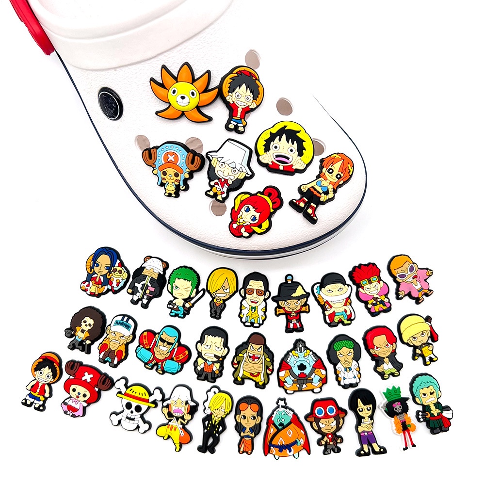 CROCS Phụ Kiện Trang Trí Giày Hình anime Nhật Bản jibbitz sanji zoro Ambiz charm luffy one piece Cho Nam
