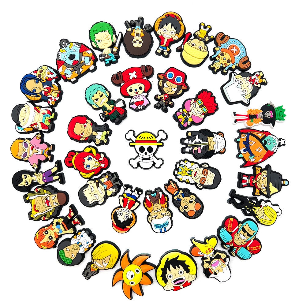 Hoạt Hình Phụ Kiện Ghim Trang Trí Giày Hình Nhân Vật jibbitz sanji zoro croc Jobbits luffy Trong one piece