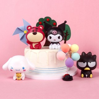 Que Cắm Trang Trí Bánh Sinh Nhật Hình Cún / Chim Cánh Cụt / kuromi mymelody / Chim Cánh Cụt diy