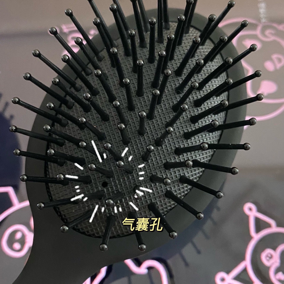 Sanrio Hoạt Hình Dễ Thương Balck Kuromi Hello Kitty Túi Khí Lược Đệm Không Khí Lược Massage Di Động Lược Mini Lược Chải Tóc Cô Gái Tặng-top3C01