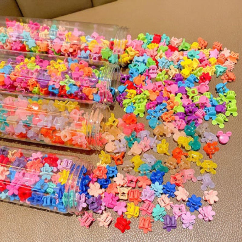 Set 100 Kẹp Tóc Nhiều Màu Dễ Thương Cho Bé Gái