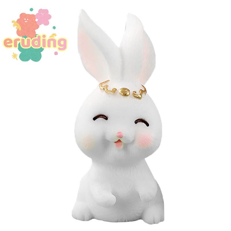 Tượng Thỏ Phong Cách Trung Hoa Trang Trí Tiểu Cảnh Năm Mới