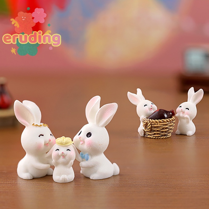 Tượng Thỏ Phong Cách Trung Hoa Trang Trí Tiểu Cảnh Năm Mới