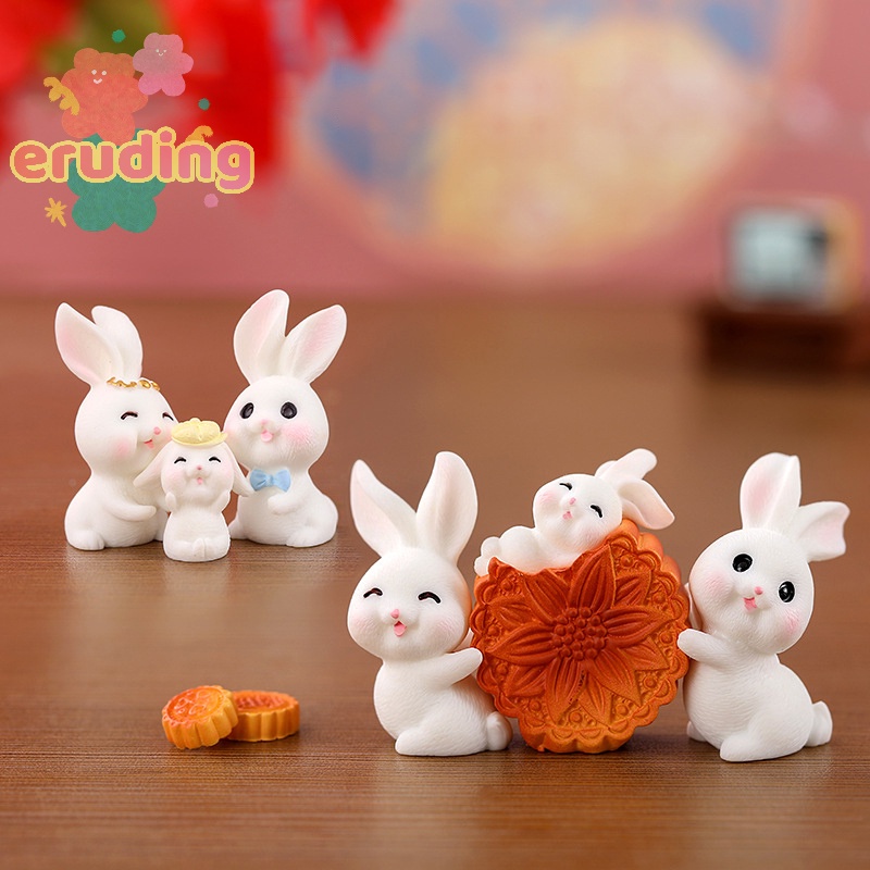 Tượng Thỏ Phong Cách Trung Hoa Trang Trí Tiểu Cảnh Năm Mới