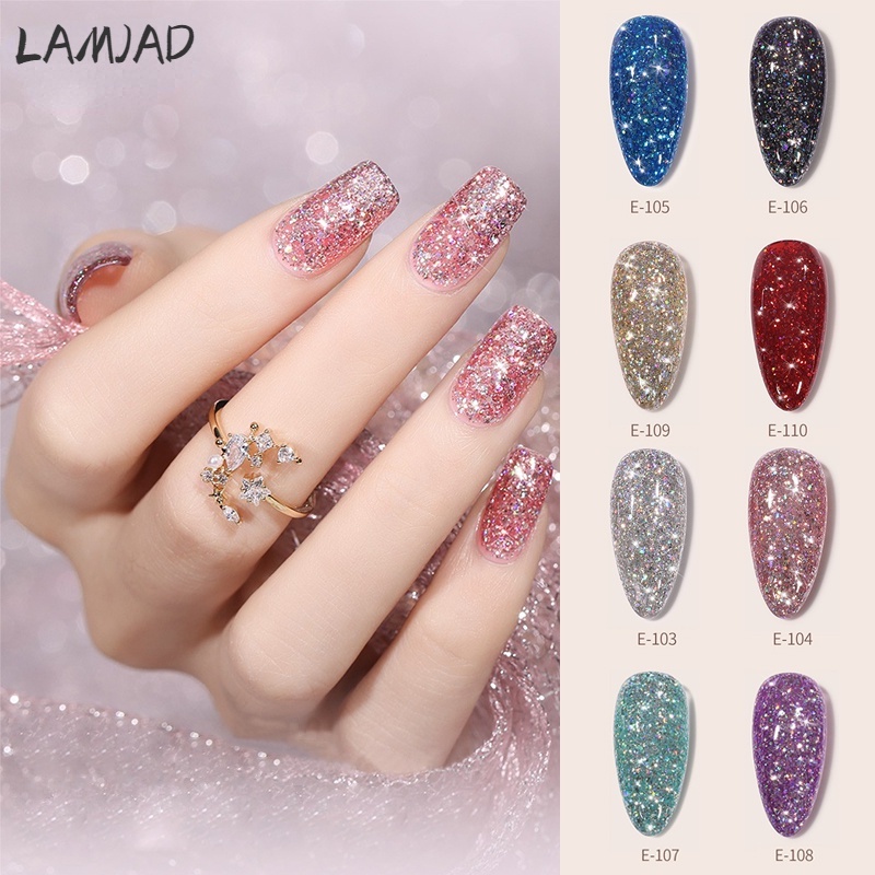 ❤Gel dưỡng móng GAOY, mã màu E103-110, gel màu long lanh, màu rõ ràng khi lần đầu tiên áp dụng, màu sắc đẹp, lâu dài,