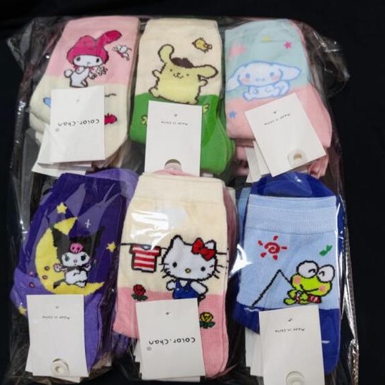 Vớ Giữ Ấm Họa Tiết Hoạt Hình sanrio hello kitty kuromi cinnamoroll Phong Cách Hàn Quốc Cho Bé Gái