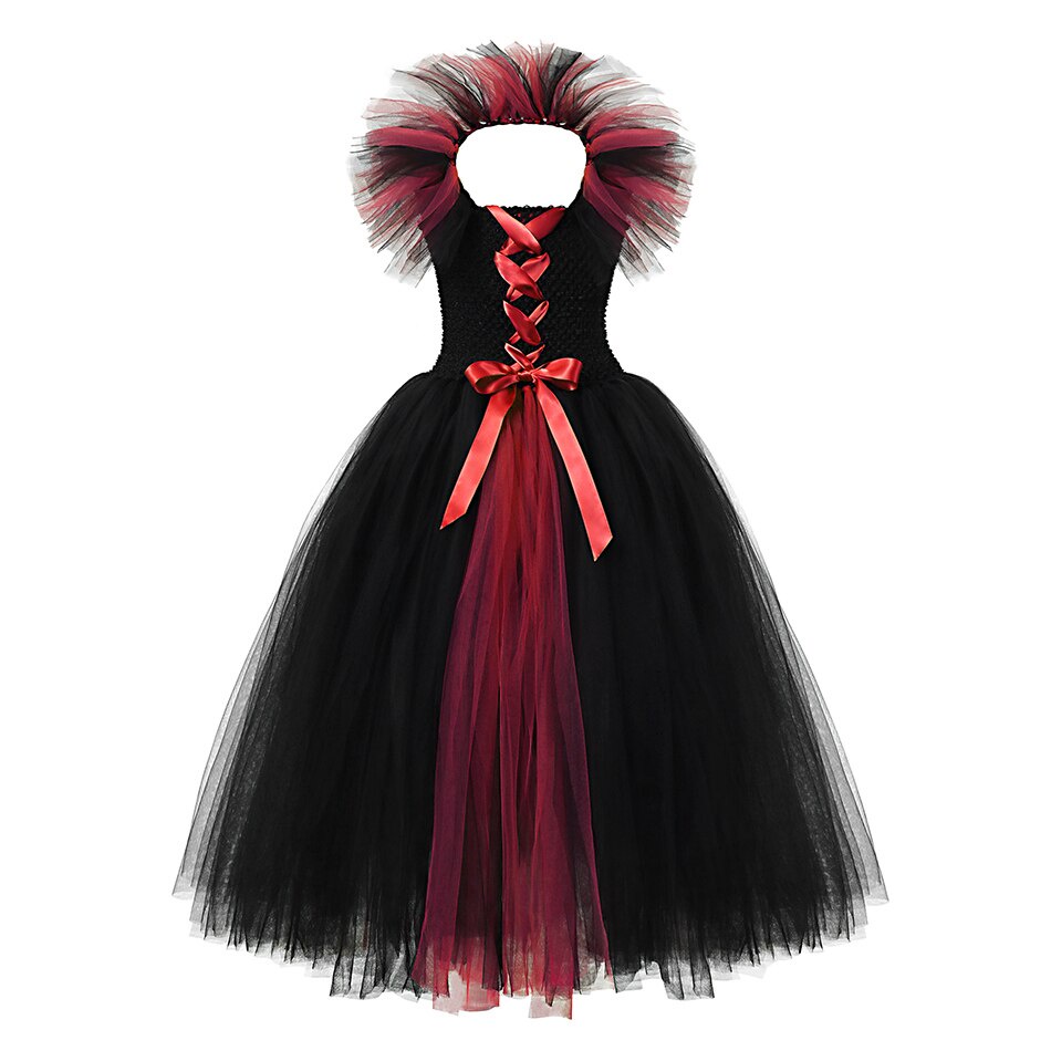 Đầm Hóa Trang halloween Nữ Hoàng Lộng Lẫy Màu Đen Cho Bé Gái