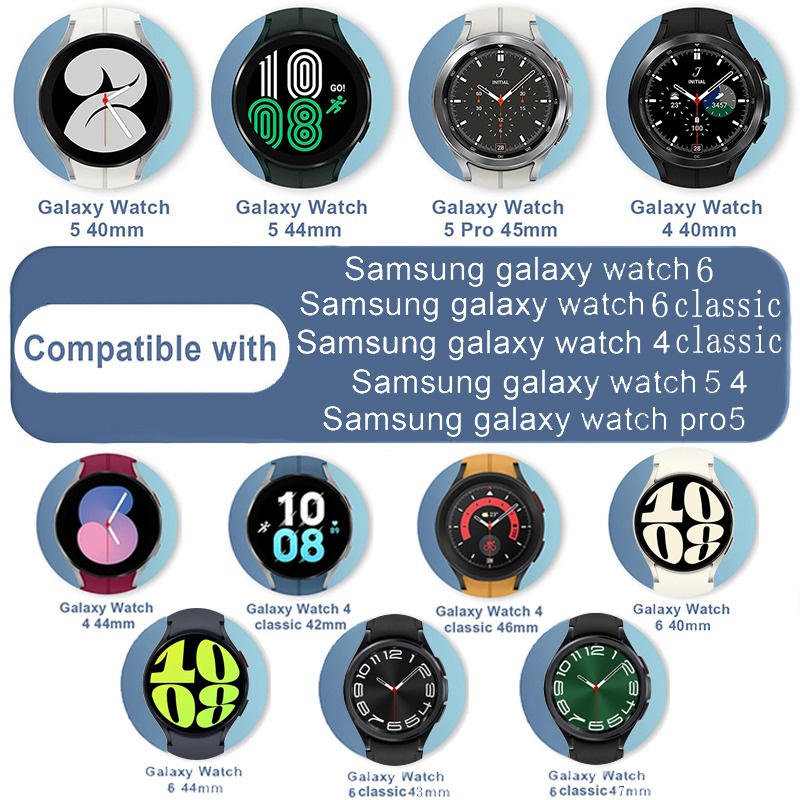 Dây Đeo Bằng silicone 20mm Cho Đồng Hồ Thông Minh samsung galaxy watch 6 / 4 / 5 40mm 44mm / 5 pro 45mm 6 / 4 classic 47mm 46mm 42 43