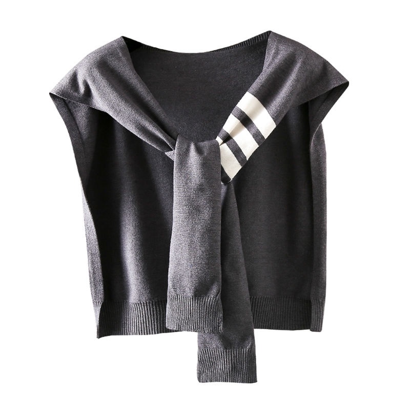 Khăn Choàng Len Dệt Kim Nhỏ Thắt Nút Phong Cách Hàn Quốc Dễ Phối Đồ