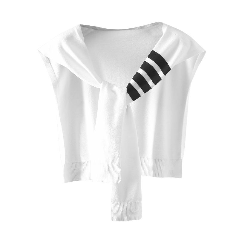 Khăn Choàng Len Dệt Kim Nhỏ Thắt Nút Phong Cách Hàn Quốc Dễ Phối Đồ