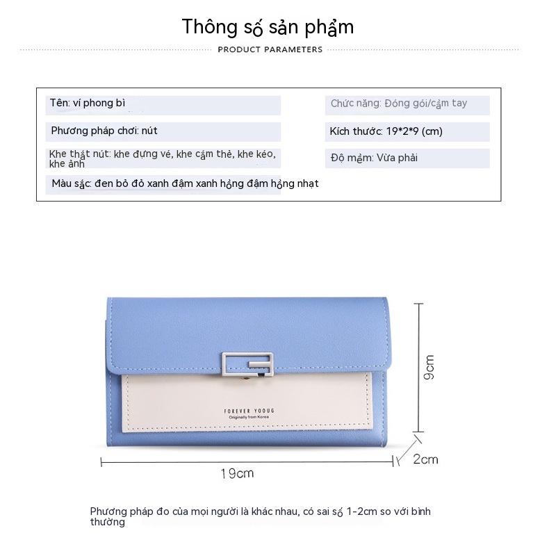 Ví Dài Gập Ba Phong Cách Hàn Quốc Thời Trang Mới 2023 Dành Cho Nữ