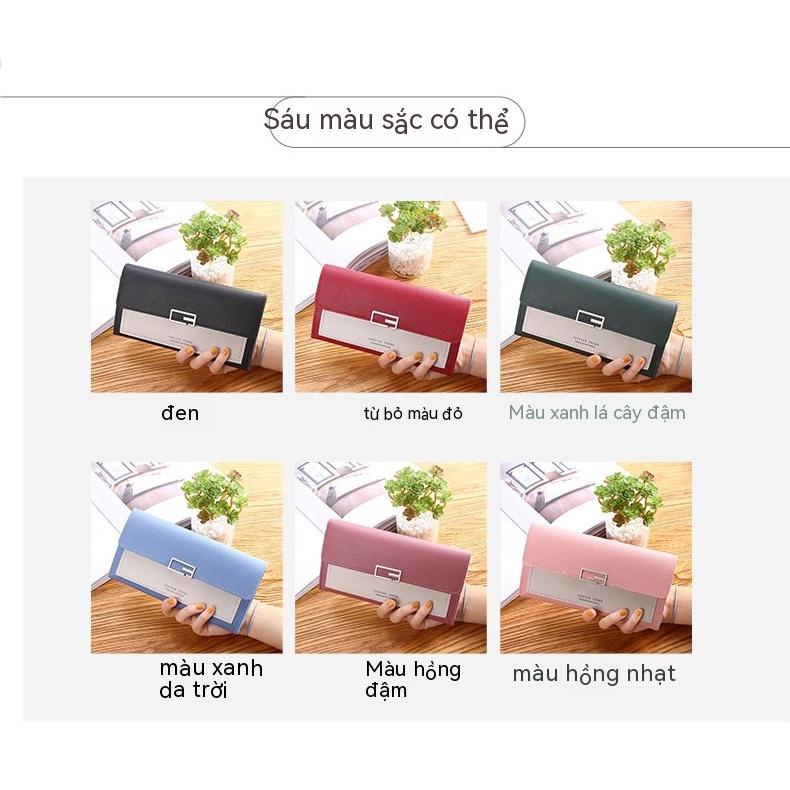 Ví Dài Gập Ba Phong Cách Hàn Quốc Thời Trang Mới 2023 Dành Cho Nữ