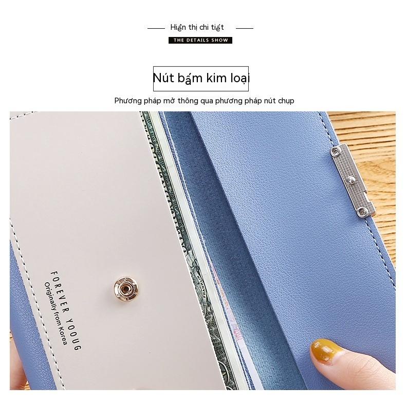 Ví Dài Gập Ba Phong Cách Hàn Quốc Thời Trang Mới 2023 Dành Cho Nữ