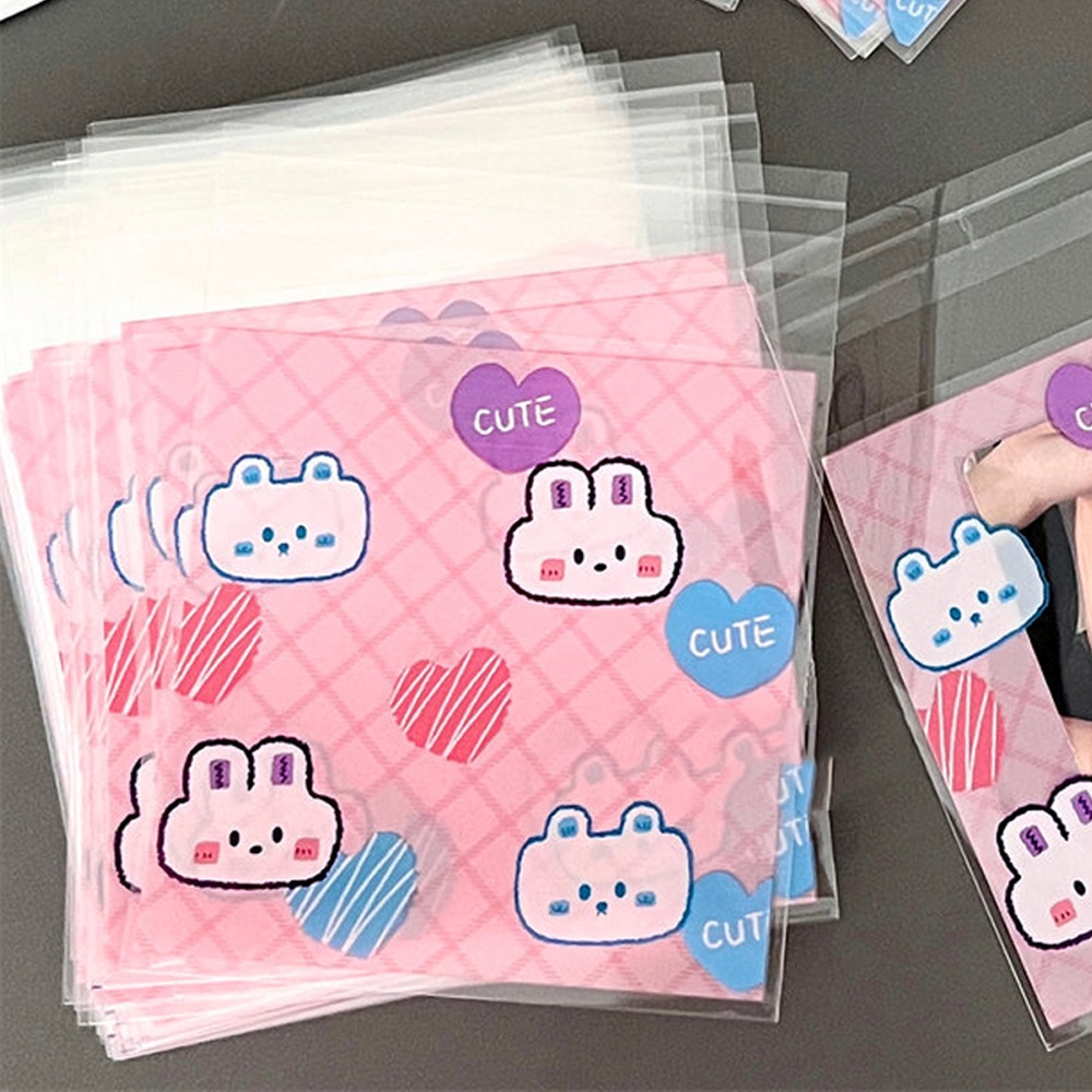 Set 100 Túi Đựng Thẻ Đa Năng Hình Thỏ Dễ Thương