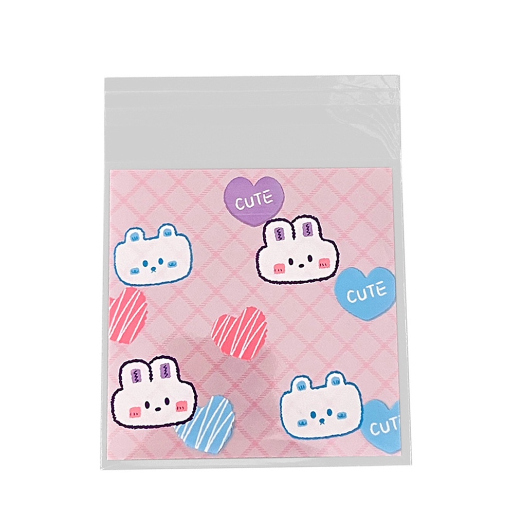 Set 100 Túi Đựng Thẻ Đa Năng Hình Thỏ Dễ Thương