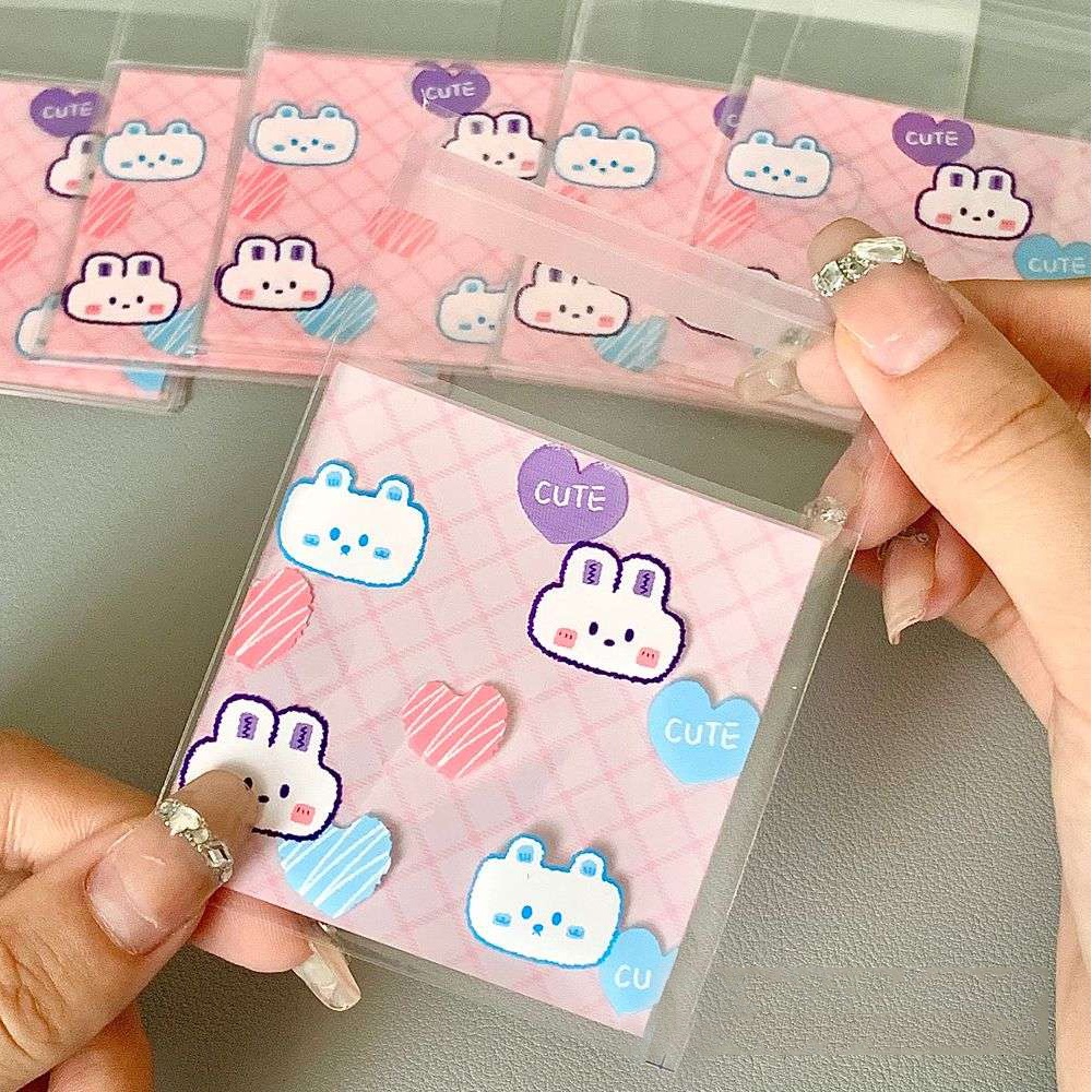 Set 100 Túi Đựng Thẻ Đa Năng Hình Thỏ Dễ Thương