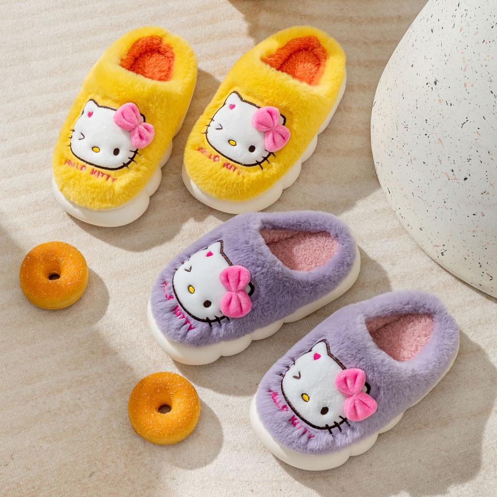 Hellokitty Dép Bông Đi Trong Nhà Chống Trượt Hình hello kitty Xinh Xắn