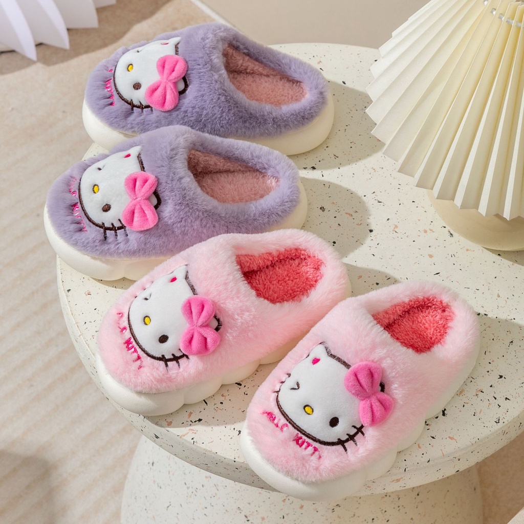 Hellokitty Dép Bông Đi Trong Nhà Chống Trượt Hình hello kitty Xinh Xắn