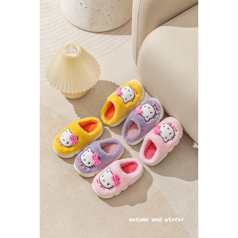 Hellokitty Dép Bông Đi Trong Nhà Chống Trượt Hình hello kitty Xinh Xắn