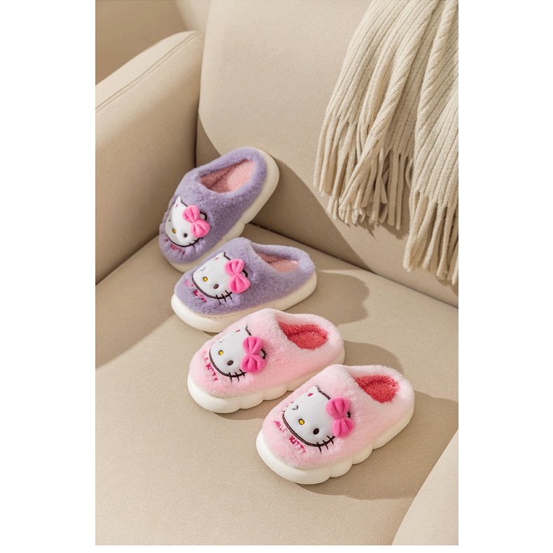 Hellokitty Dép Bông Đi Trong Nhà Chống Trượt Hình hello kitty Xinh Xắn