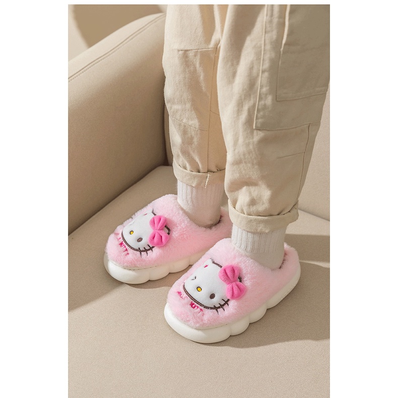Hellokitty Dép Bông Đi Trong Nhà Chống Trượt Hình hello kitty Xinh Xắn