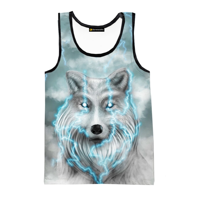 Áo Thun Ba Lỗ In Hình Sói 3d Thời Trang Mùa Hè Dành Cho Nam