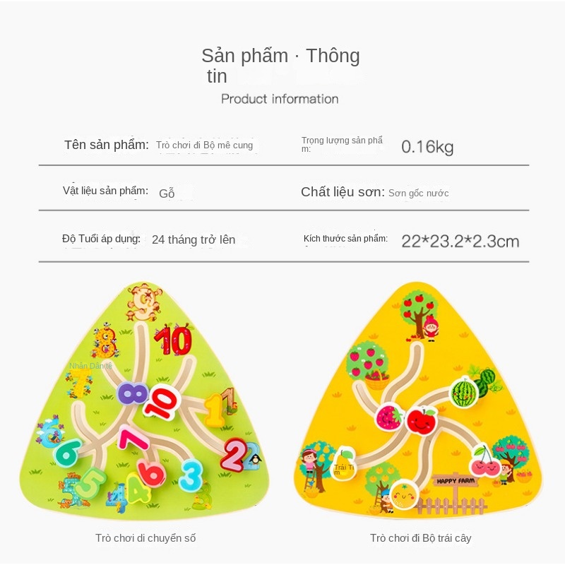 Bộ Đồ Chơi Hạt Gỗ Mê Cung Từ Tính Giúp Phát Triển Trí Thông Minh Giáo Dục Sớm Cho Bé