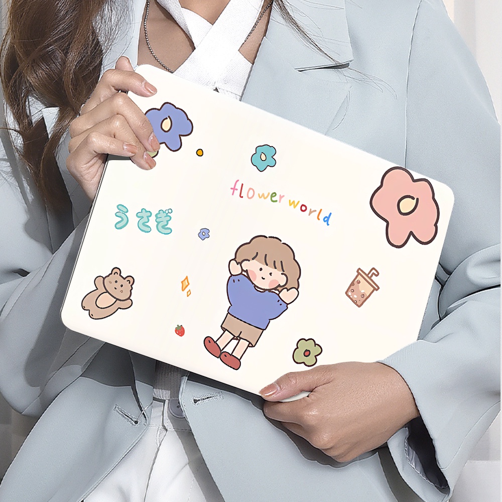 Abstract Flower Print Case With Dust Plug   Keybaord Cover For Macbook M2 Pro Air 13 A2338 A2681 M1 Air A2337 A2179 A1932 2020 2021 Pro 13 14 16 Inch Protective Shell VUK5