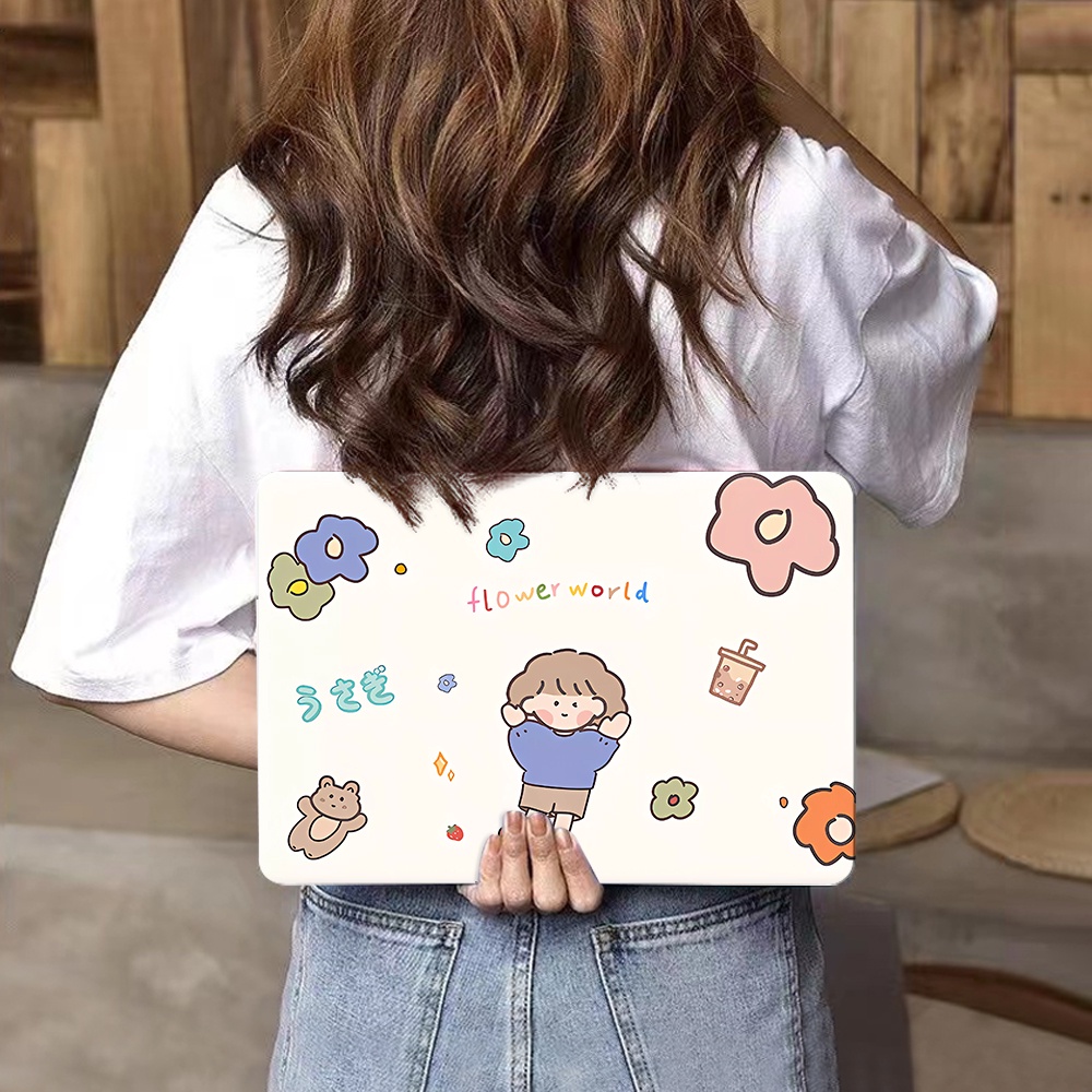 Abstract Flower Print Case With Dust Plug   Keybaord Cover For Macbook M2 Pro Air 13 A2338 A2681 M1 Air A2337 A2179 A1932 2020 2021 Pro 13 14 16 Inch Protective Shell VUK5