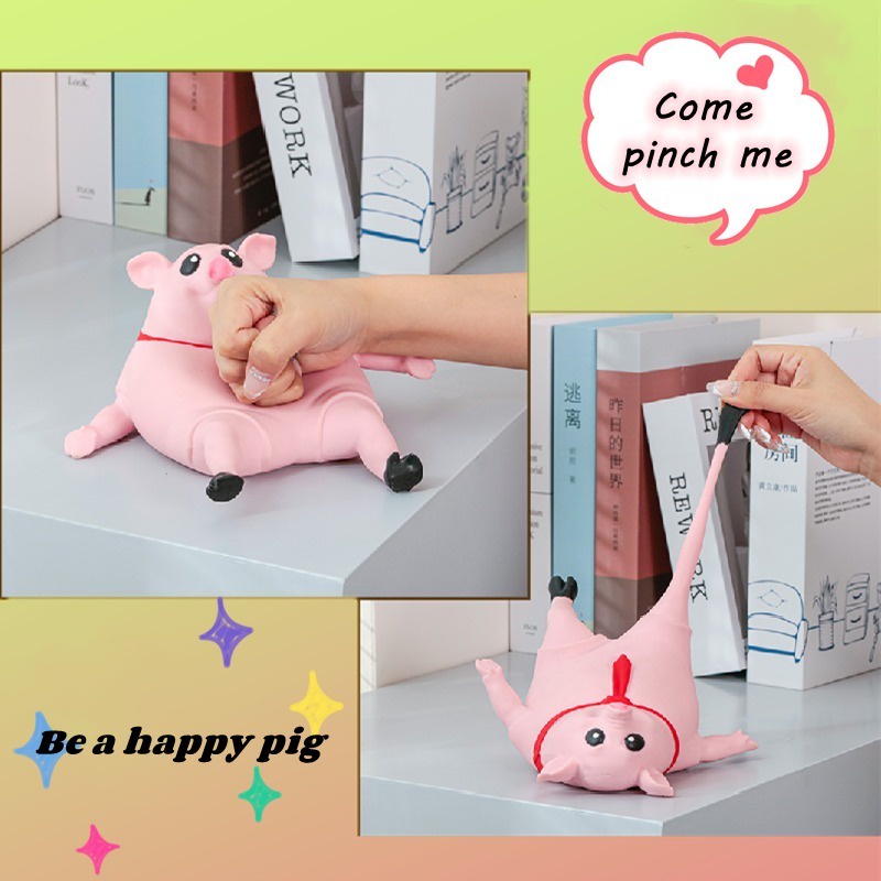 Đồ Chơi Nắn Bóp Đàn Hồi Giảm stress Hình Chú Heo Hoạt Hình