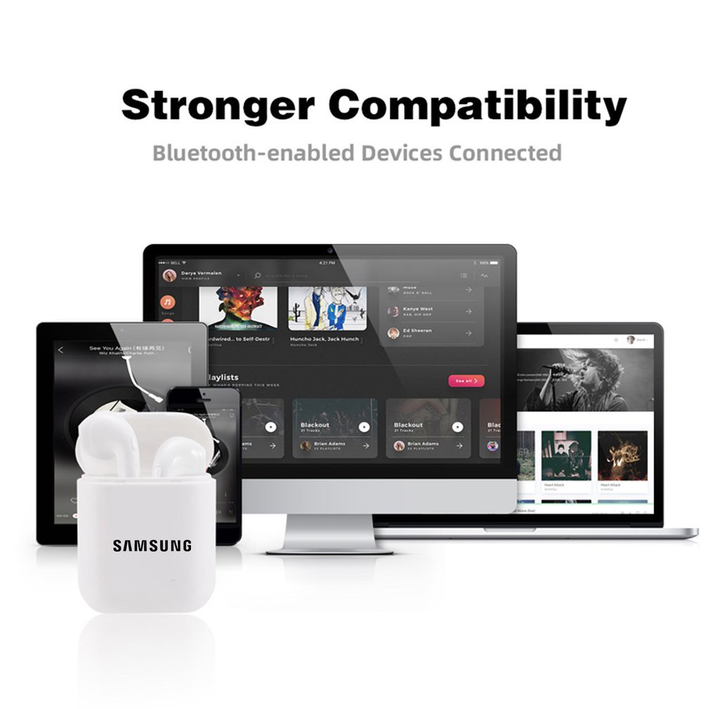 PK Wireless 5.0 Earphones In-ear Touch Control Noise Reduction Stereo Earbuds