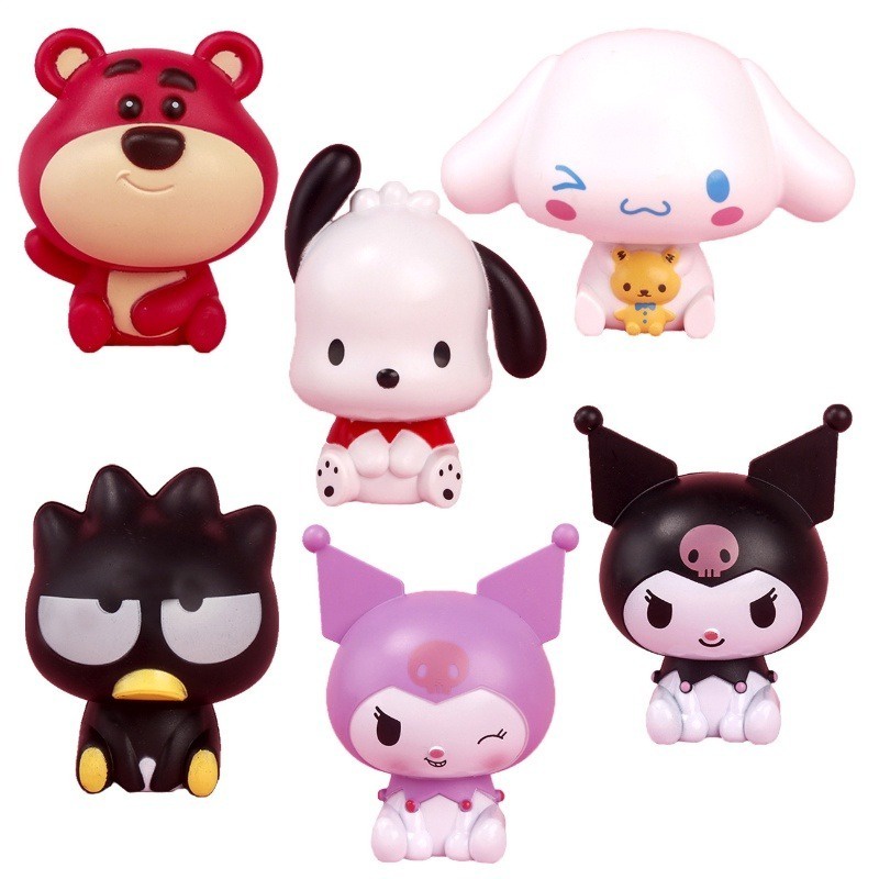 Set 6 Mô Hình Mô Phỏng Nhân Vật Hoạt Hình sanrio pochacco Dễ Thương