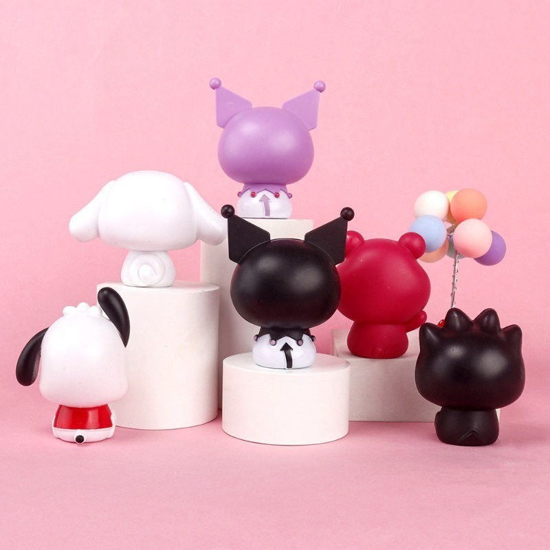Set 6 Mô Hình Mô Phỏng Nhân Vật Hoạt Hình sanrio pochacco Dễ Thương