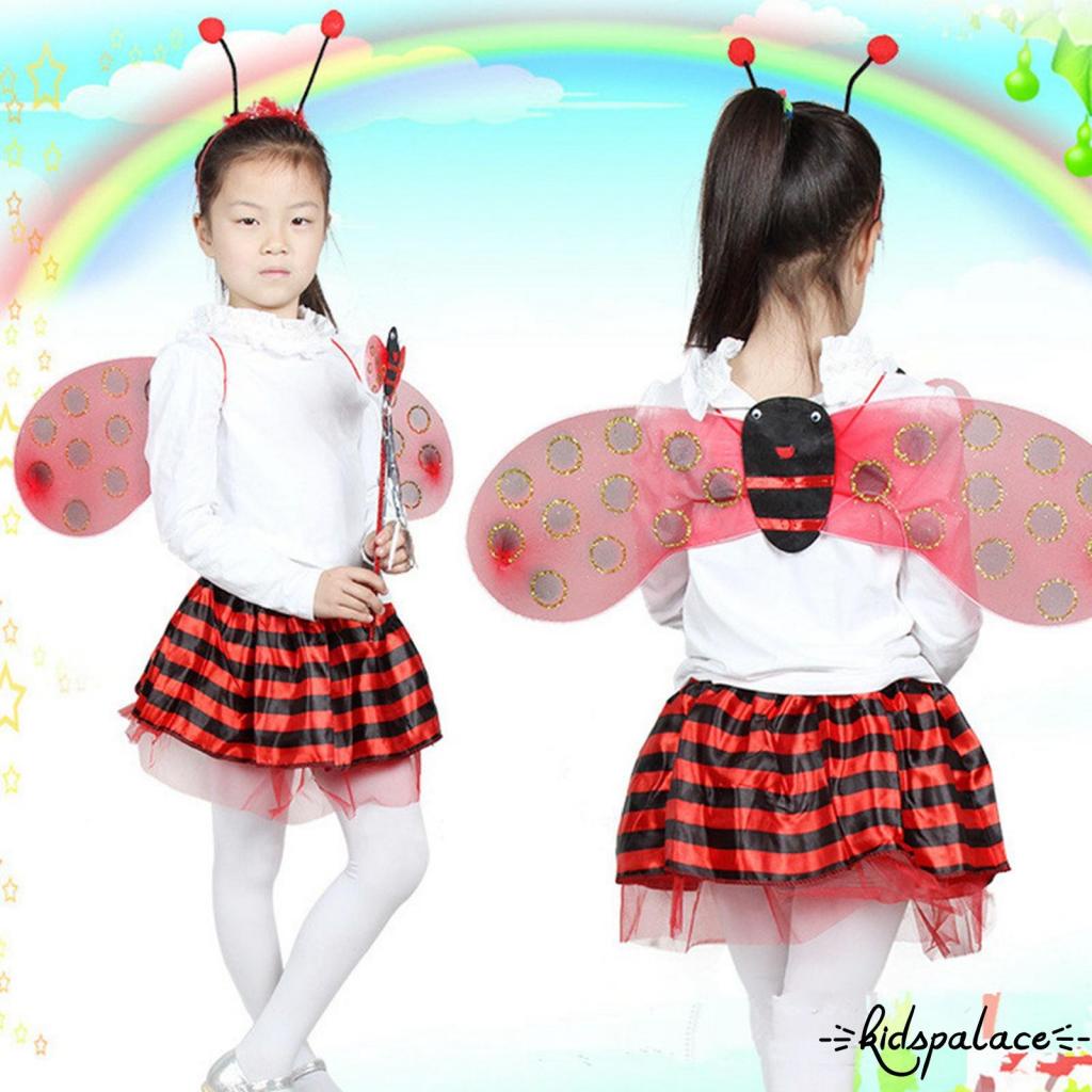 Bộ 3 / 4 Phụ Kiện Hóa Trang halloween Gồm Chân Váy tutu + Băng Đô Hình Ong / Bọ Cánh Cứng