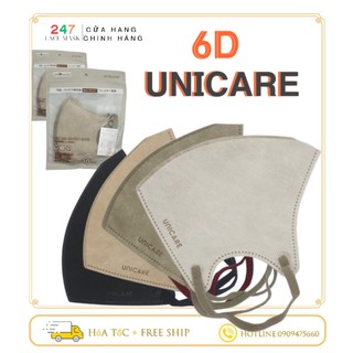 [Combo 50 Cái] Khẩu Trang 6D UNIMASK,Dành Cho Người Từ 40-70Kg, Dây Đeo To Không Đau Tai,Chống Nắng,Tia UV,