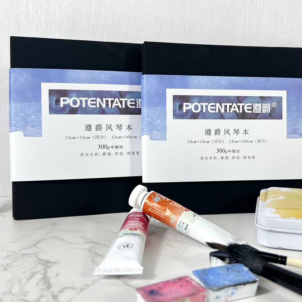 Seamiart Sổ Tay Ghi Chú 300gsm Màu Nước Dạng Gấp Tiện Dụng