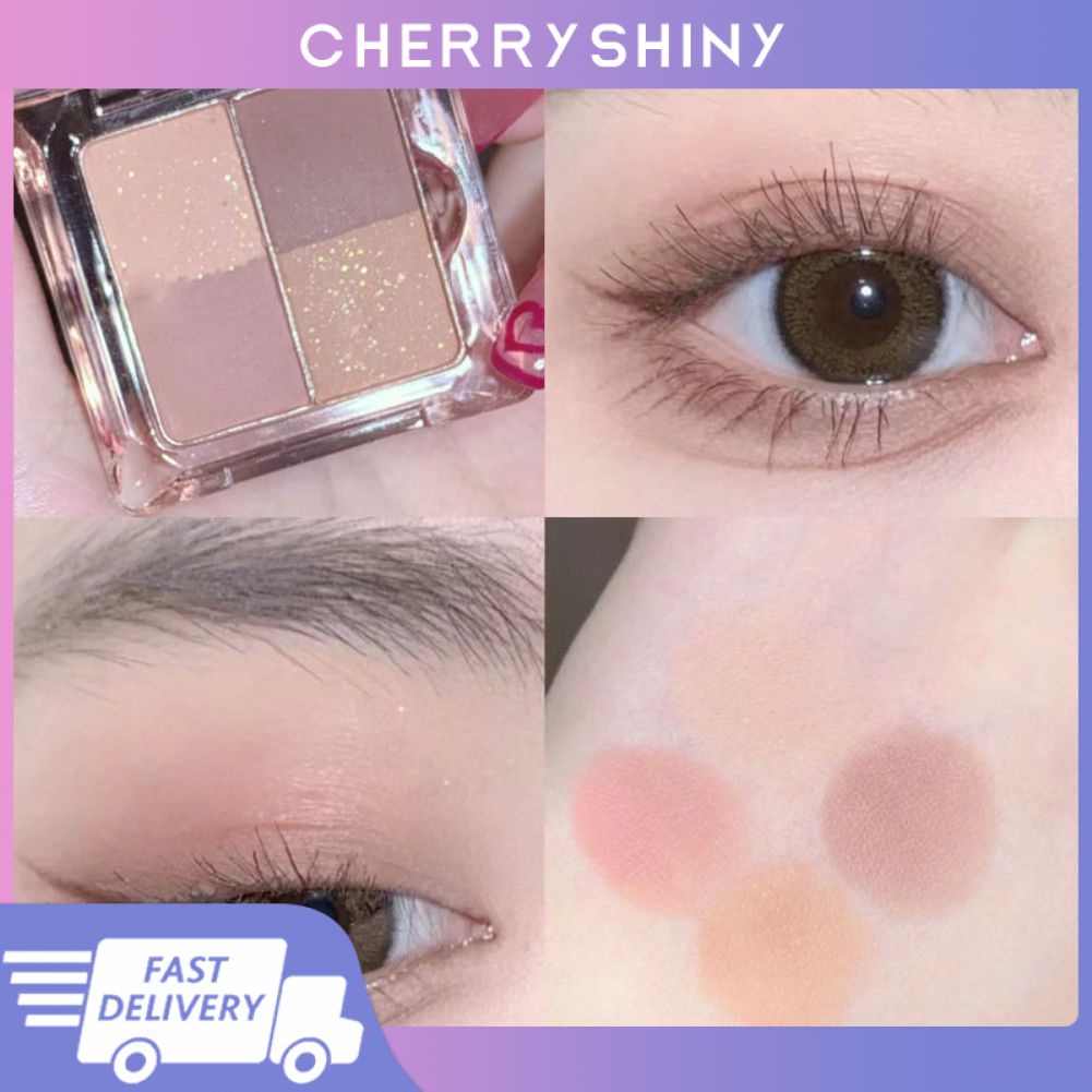 HOT! Bảng Phấn Mắt Màu Hồng Tím Matte Bột Ngọc Trai Tinh Tế Và Dễ Tô Màu Bảng Phấn Mắt