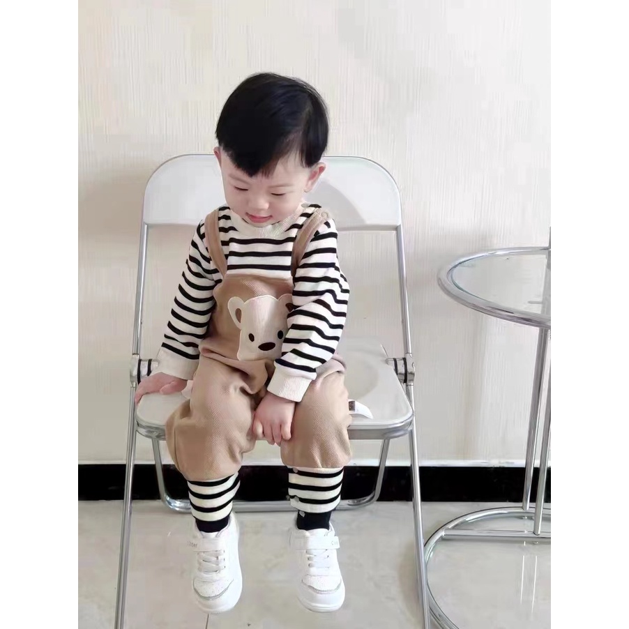 Áo Liền Quần Họa Tiết Hoạt Hình Thời Trang Xuân Thu Cho Bé