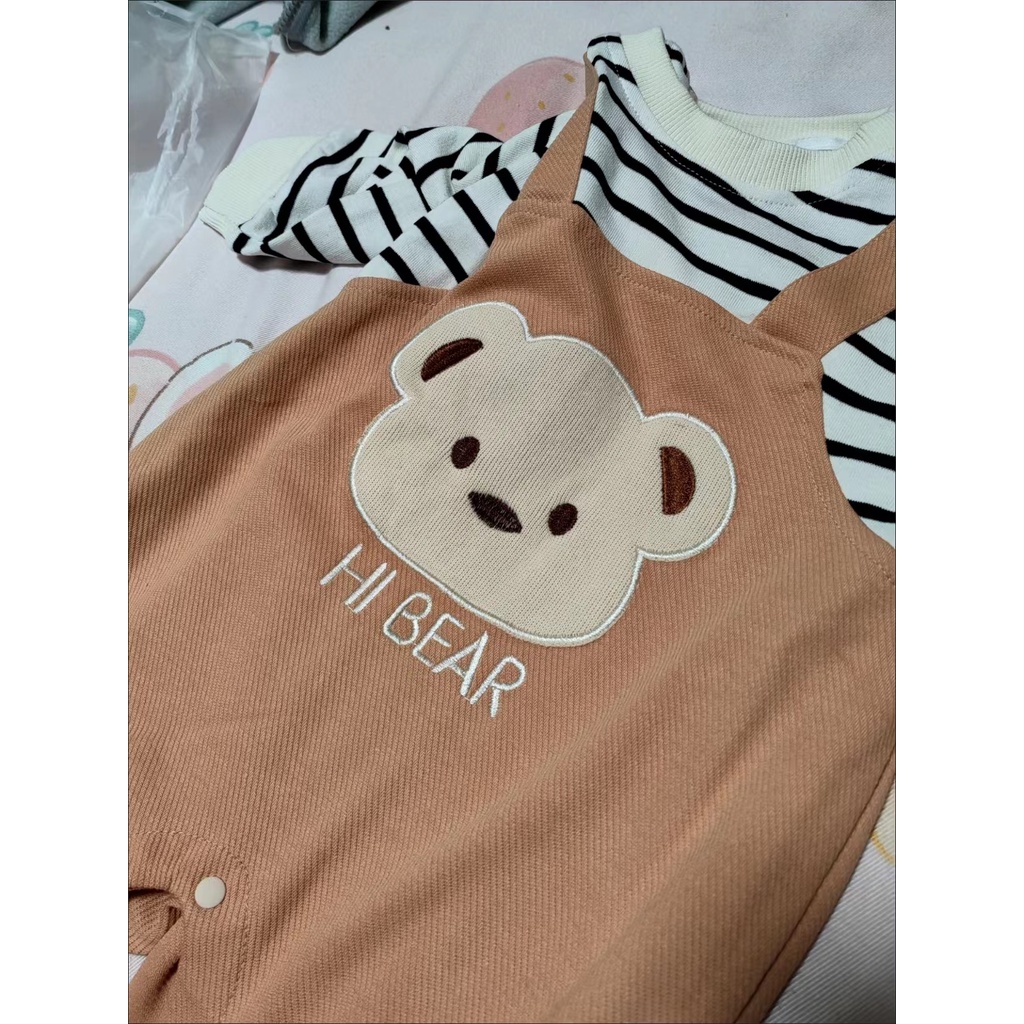 Áo Liền Quần Họa Tiết Hoạt Hình Thời Trang Xuân Thu Cho Bé