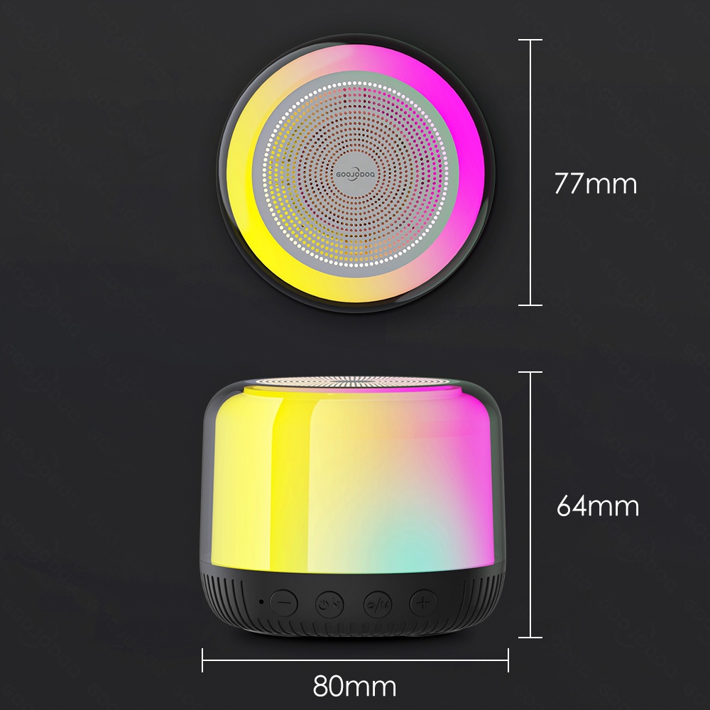 Loa bluetooth goojodoq Rgb không dây có đèn led cho máy tính laptop