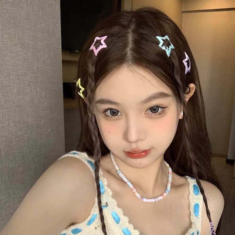 Set 6 / 10 / 20 Kẹp Tóc Ngôi Sao Nhiều Màu Dễ Thương Cho Bé Gái