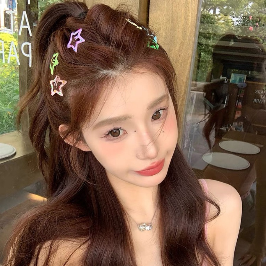 Set 6 / 10 / 20 Kẹp Tóc Ngôi Sao Nhiều Màu Dễ Thương Cho Bé Gái