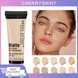 HOT! Miss Rose Professional Make-up Repair Foundation Cream Foundation Matte-wear Liquid Foundation Kem Nền Che Khuyết điểm Liquid Fond De Teint Liquide Fini Mat
